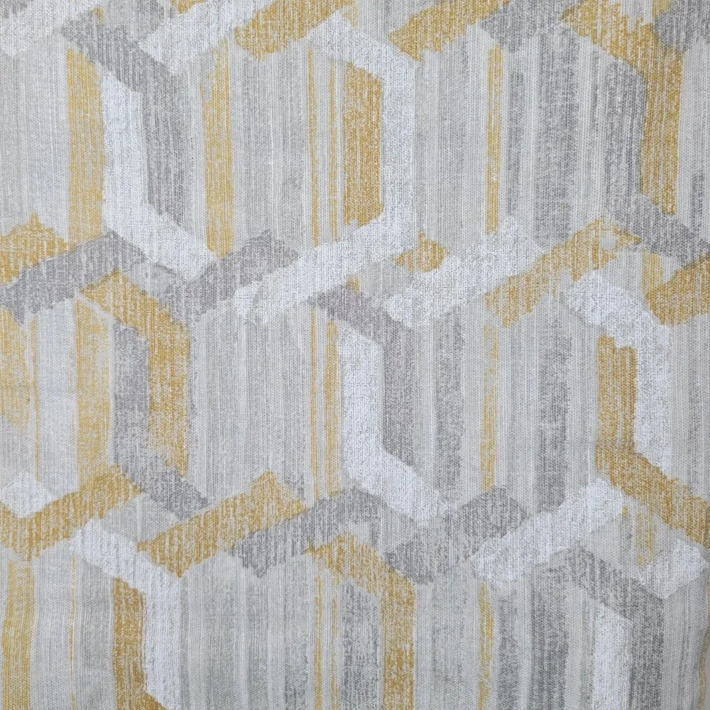 DKNY 2 Light Filtering Rod Pocket Panels 50x96 Curtains Mira Geometric Pattern